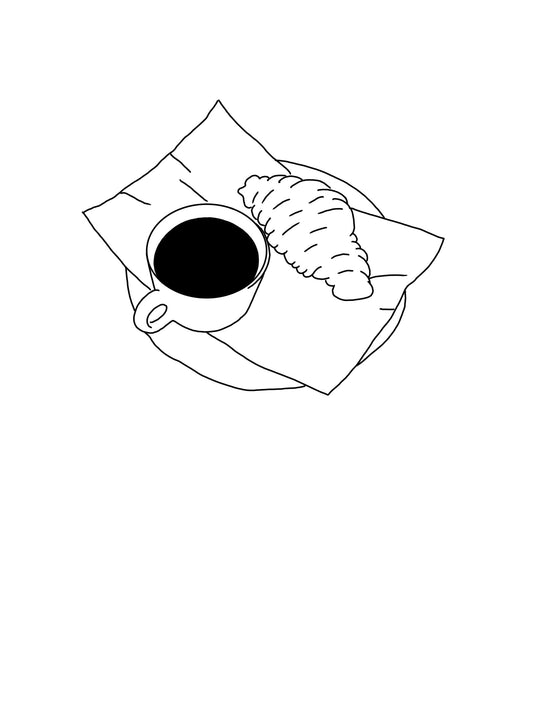 Croissant et café