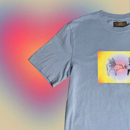 Fairy cows kissing Tee Unisex Pride